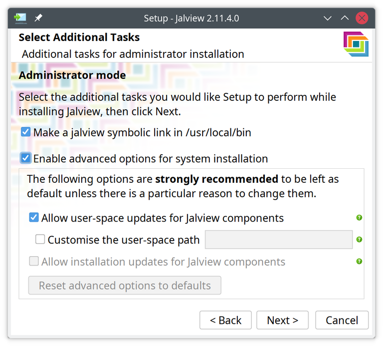 Administrator install jalview